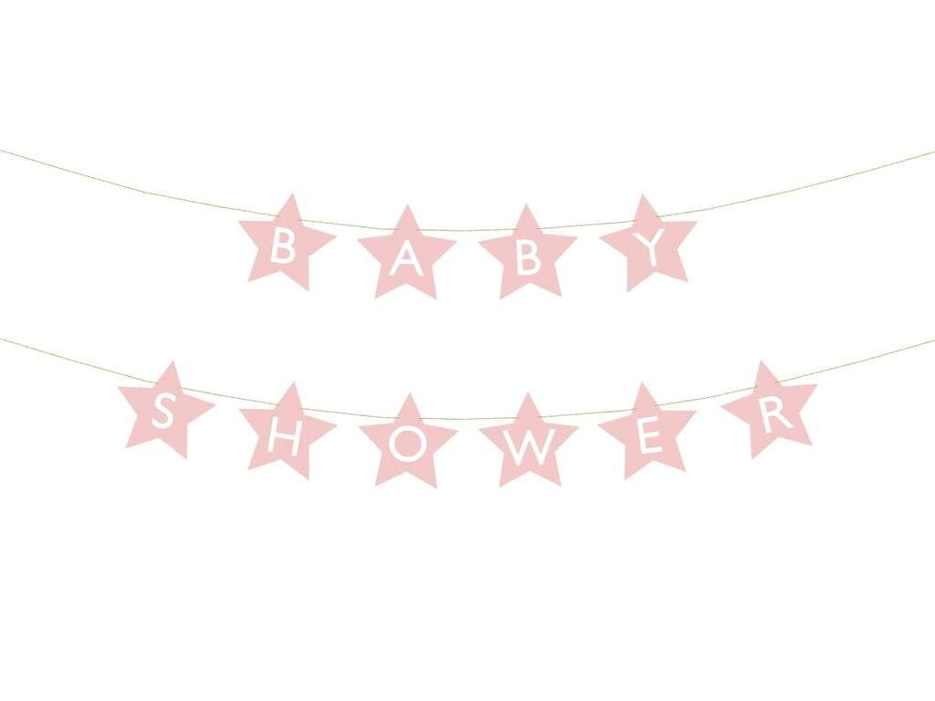 Baby Shower Banner Girlande rosa - Girlanden Banner
