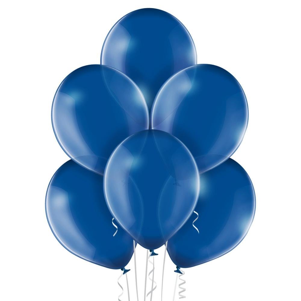 Ballon blau transparent - Latex Ballone Uni normal transparent