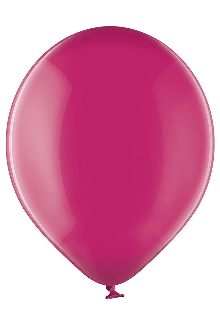 Ballon fuchsia transparent - Latex Ballone Uni normal transparent