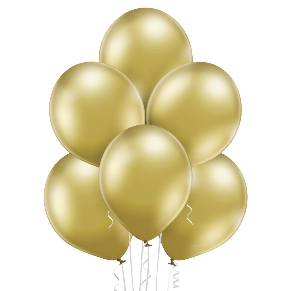Ballon klein glossy gold - Latex Ballone Uni klein glossy