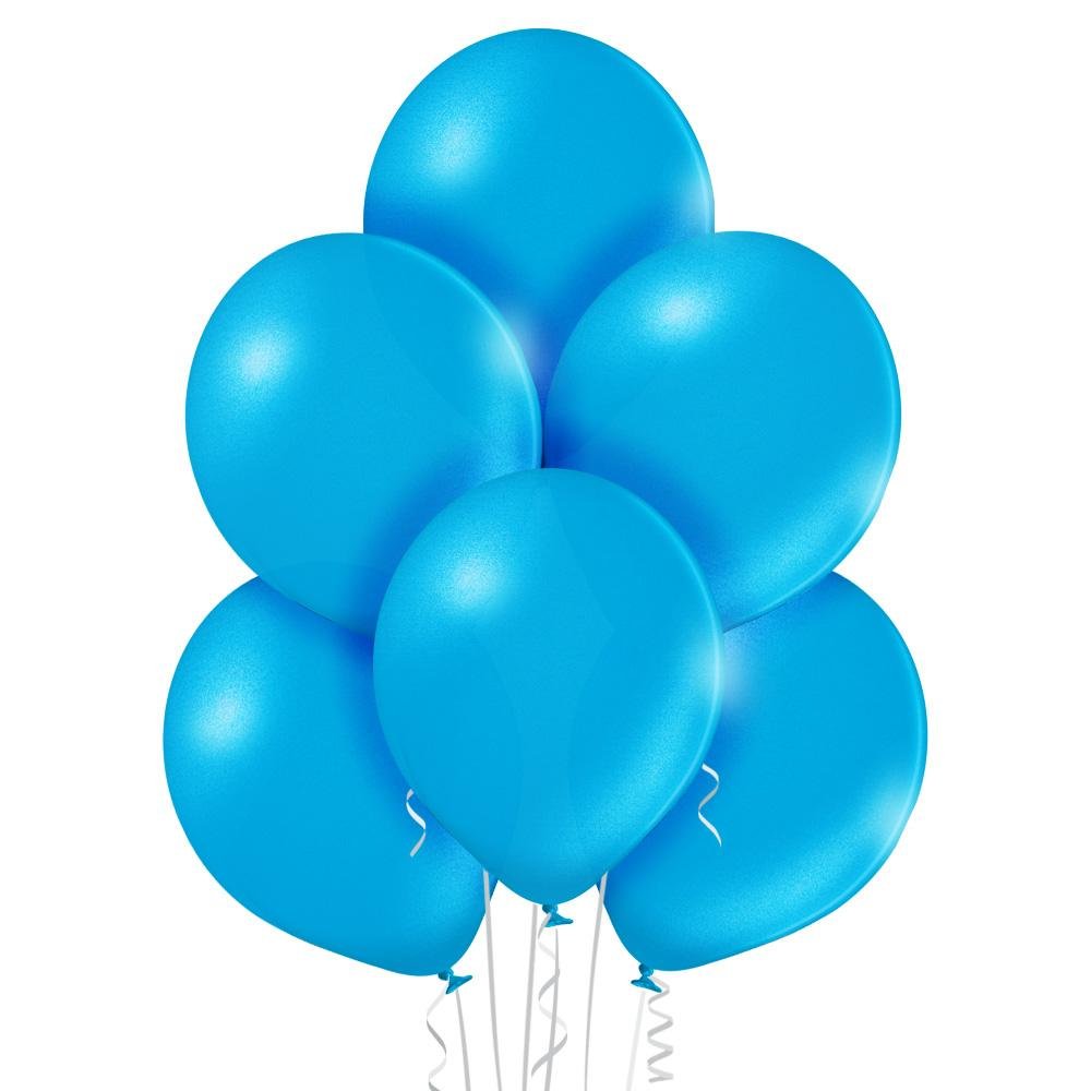 Ballon klein metallic cyan - Latex Ballone Uni klein metallic
