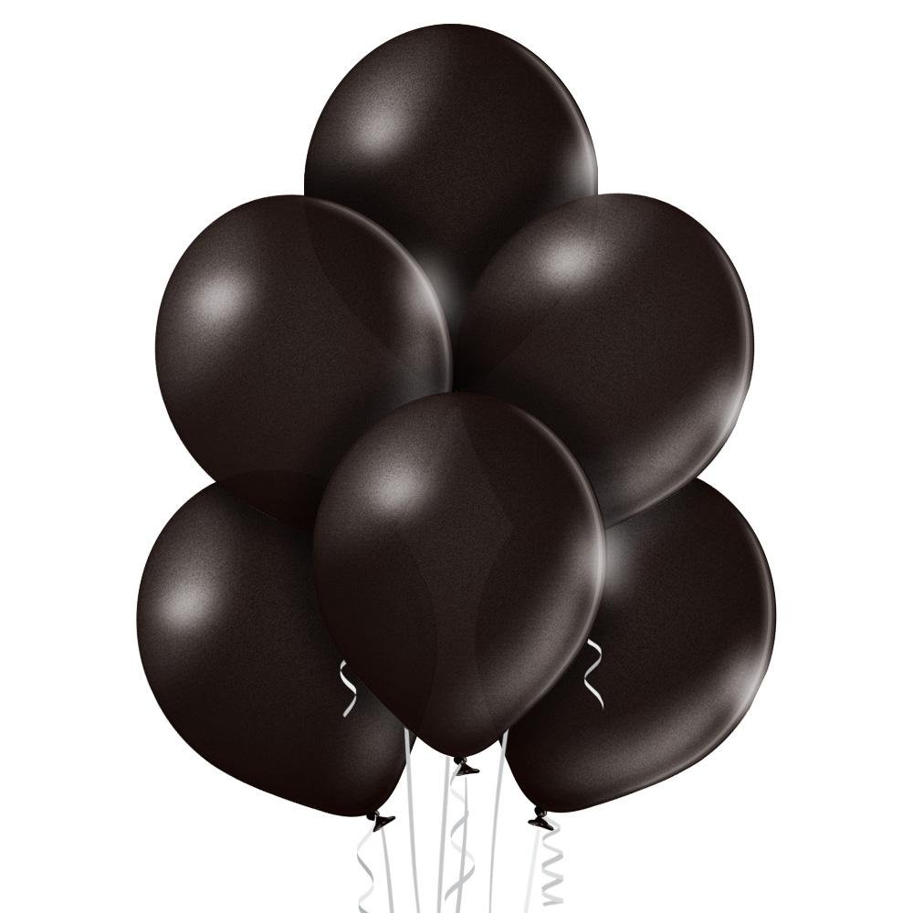 Ballon klein metallic schwarz - Latex Ballone Uni klein metallic