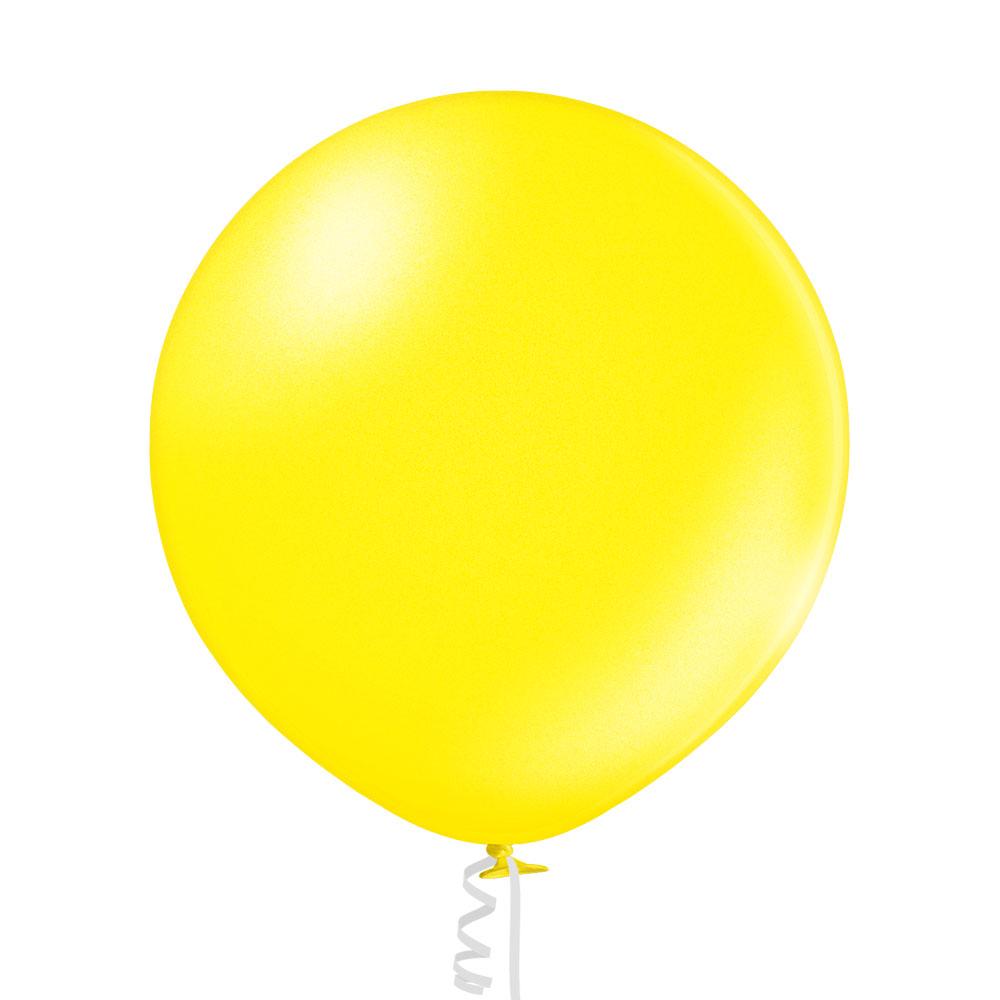 Ballon XXL metallic zitronengelb - Latex Ballone Uni XXL metallic