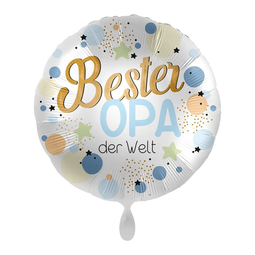 Bester Opa der Welt Ballon (mit Helium gefüllt) - Herz Ballon helium