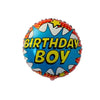 Ballon anniversaire garçon super héros (rempli d'hélium) 