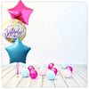 Bouquet de Ballon Joyeux Anniversaire Cendrillon (rempli d'hélium) 