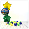 Bouquet au ballon joyeux anniversaire du contrôleur de jeu (rempli d'hélium) 