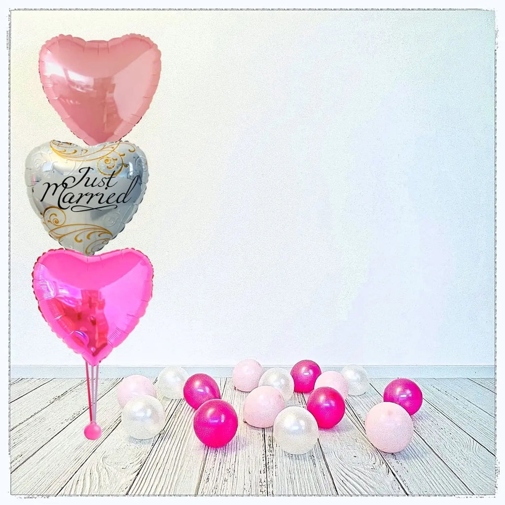 Bouquet zu Just Married - Happily Ever After Ballon (mit Helium gefüllt) - Bouquet zu Ballone