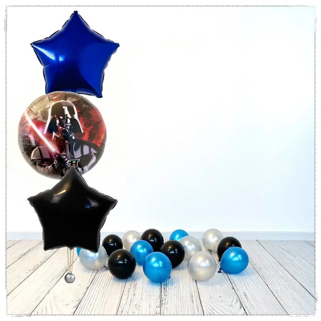 Bouquet zu Star Wars R2D2 Ballon (mit Helium gefüllt) - Bouquet zu Ballone