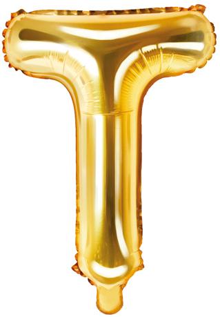 Buchstaben Ballon gold T - Buchstaben Ballon gold klein
