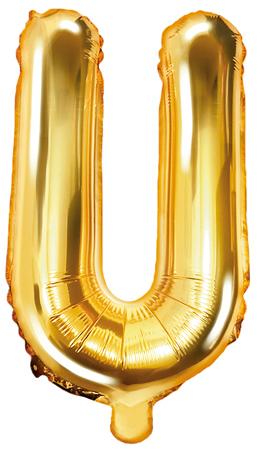 Buchstaben Ballon gold U - Buchstaben Ballon gold klein