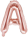Ballon lettre or rose A 