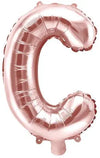 Ballon lettre or rose C 