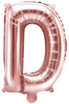 Lettre ballon or rose D 