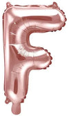 Ballon lettre F or rose 