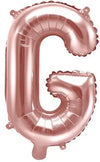 Ballon lettre or rose G 