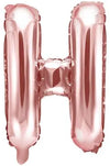 Ballon lettre H or rose 