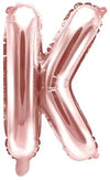 Ballon lettre K or rose 