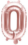 Ballon lettre or rose O 