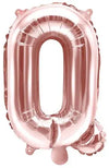 Ballon lettre Q or rose 