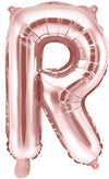 Ballon lettre or rose R 