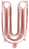 Ballon lettre U or rose 
