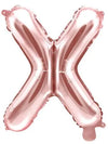 Ballon lettre or rose X 
