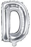 Ballon lettre argent D 