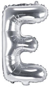 Ballon lettre argent E 