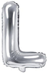 Ballon lettre argent L 