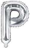 Ballon lettre argent P 