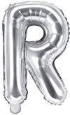 Ballon lettre argent R 