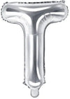 Ballon lettre argent T 