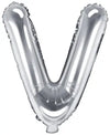 Ballon lettre argent V 