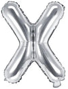 Ballon lettre argent X 