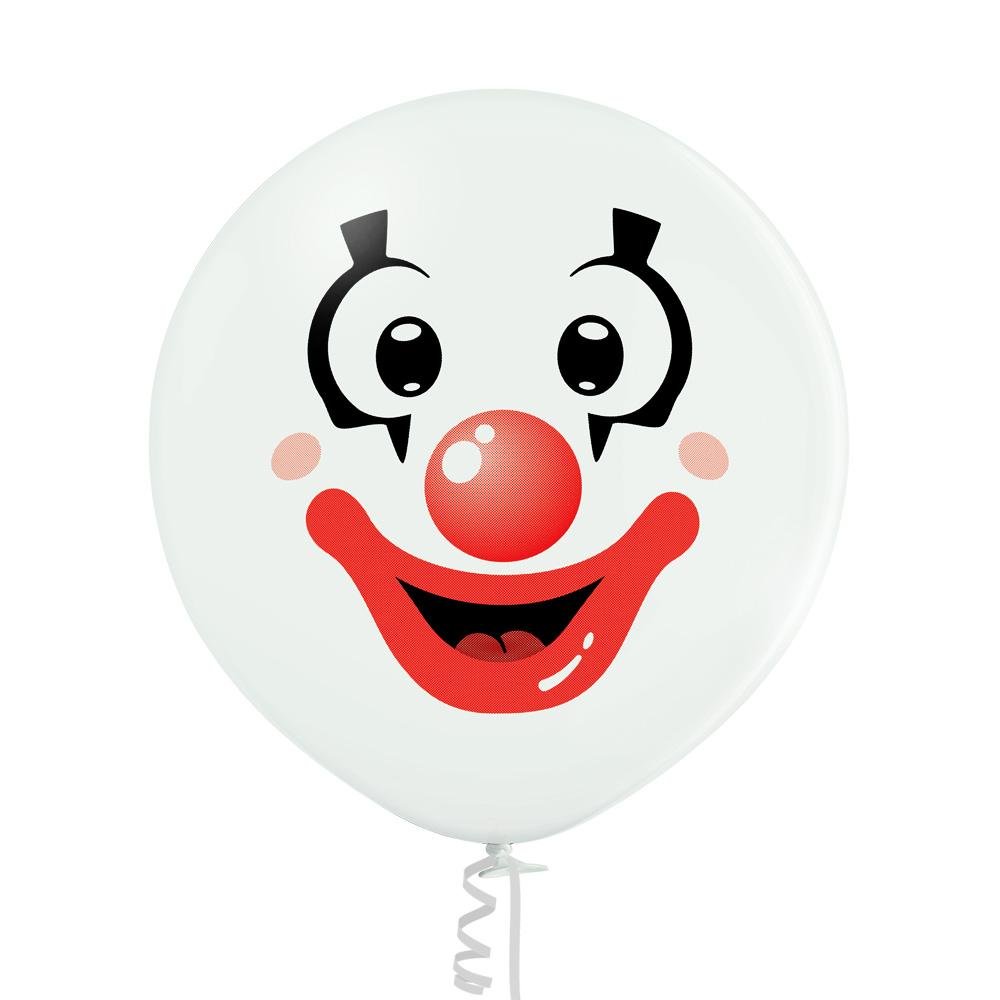 Clown Face Ballon XL - Latex bedruckt XL