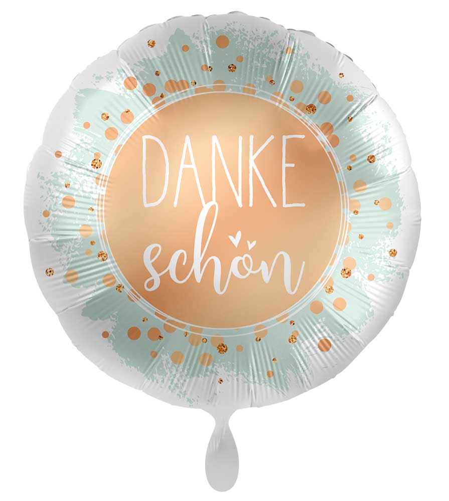 Danke schön Ballon (mit Helium gefüllt) - Herz Ballon helium