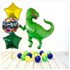 Bouquet de ballons joyeux anniversaire dinosaure (rempli d'hélium) 