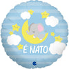 Ballon E' Nato bleu clair (rempli d'hélium) 