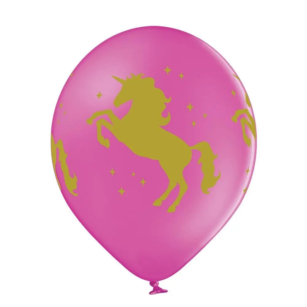 Einhorn gold Ballon - Latex bedruckt