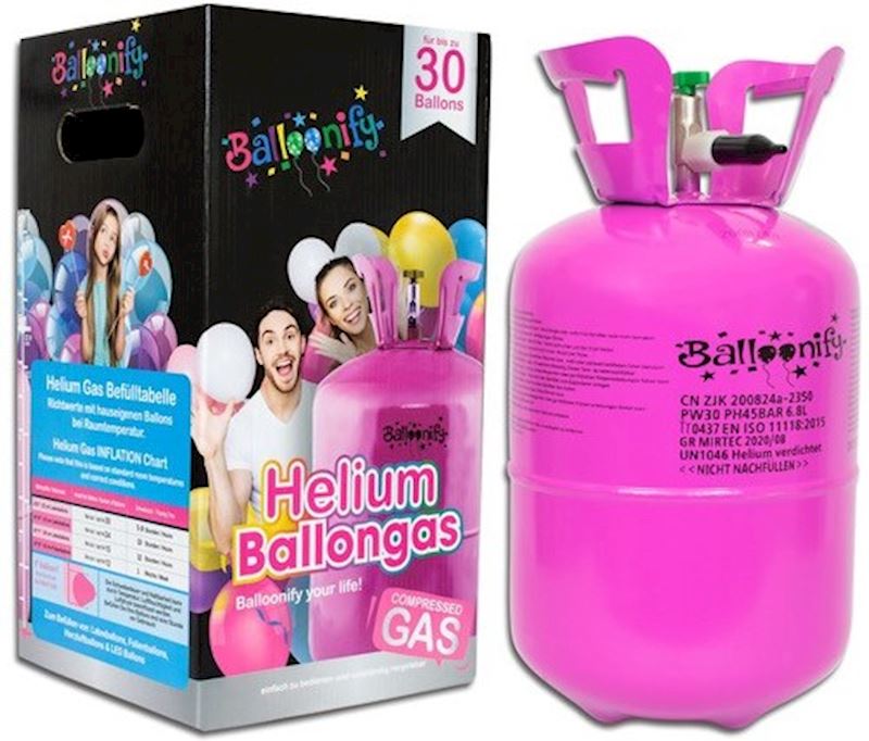 Einweg Ballon Heliumflasche (für ca. 30 Ballone) - Helium Einweg