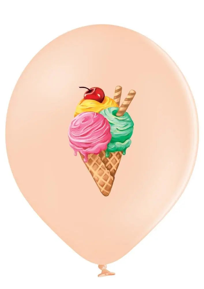 Eis Creme Ballon - Latex bedruckt