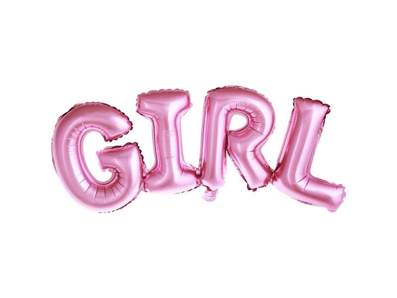 GIRL Ballon Banner rosa - Ballon Banner