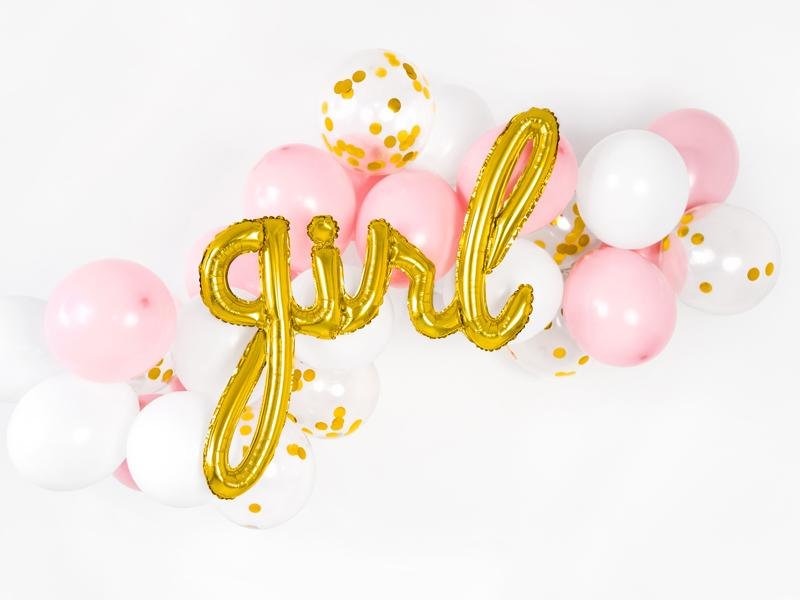 girl XL Ballon Banner gold - Ballon Banner