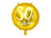 Joyeux anniversaire 30 ballon doré (rempli d'hélium) 