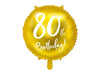 Joyeux anniversaire 80 ballon doré (rempli d'hélium) 