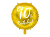 Ballon Happy Birthday 90 or (rempli d'hélium) 