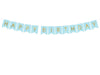 Guirlande bannière Happy Birthday bleu clair 