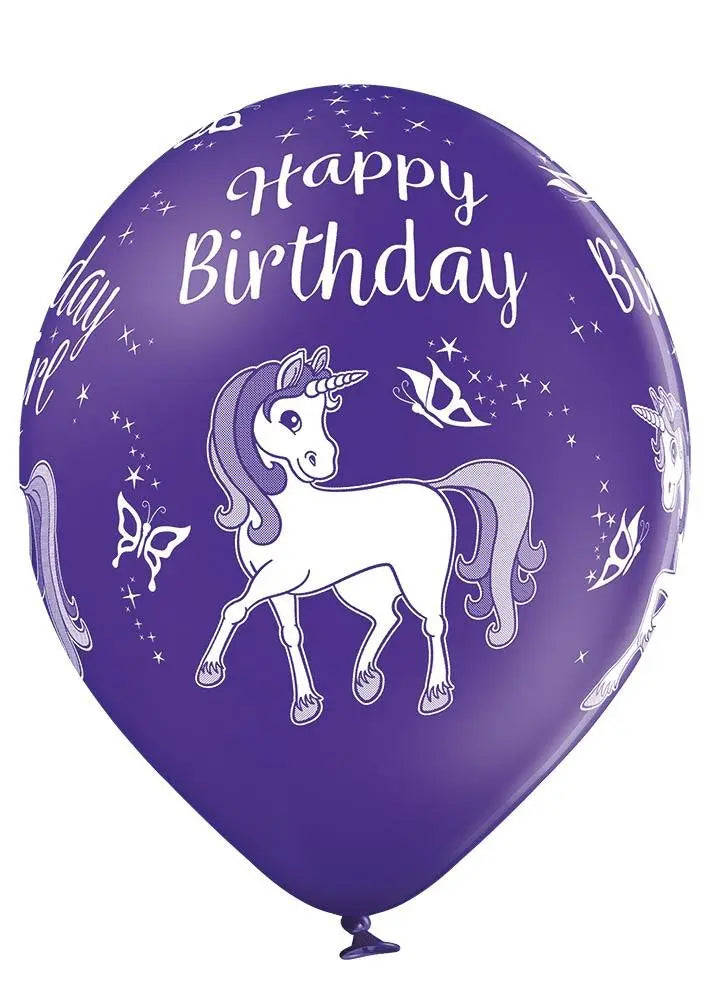 Happy Birthday Einhorn / Unicorn Ballon - Latex bedruckt