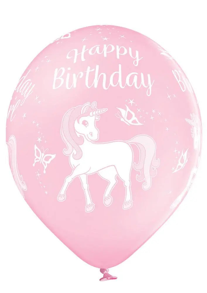 Happy Birthday Einhorn / Unicorn Ballon - Latex bedruckt